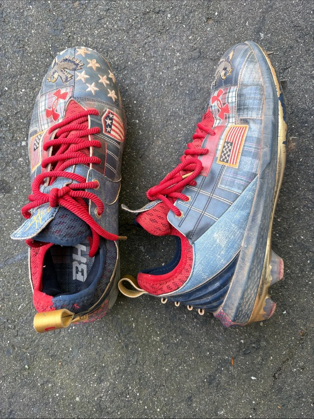 Bryce Harper 5 Blue Patriotic cleats-  Athletic Shoes